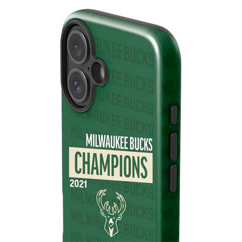 NBA Milwaukee Bucks 2021 Champions iPhone 16 Impact Case